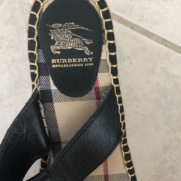 Burberry Thong Sandal Espadrille Wedge - Picture 5 of 9